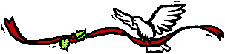 Christmas dove with ribbon